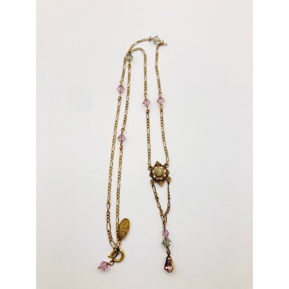 Vintage S.F Lizpalacios dainty rhinestone necklace